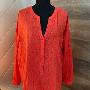 Old Navy Coral Floral Blouse